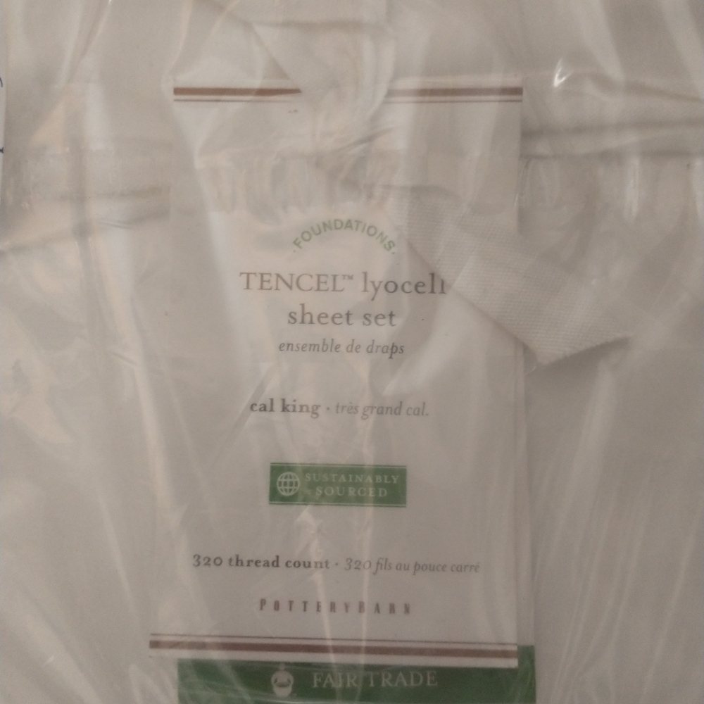 Pottery Barn Cal King Tencel sheets